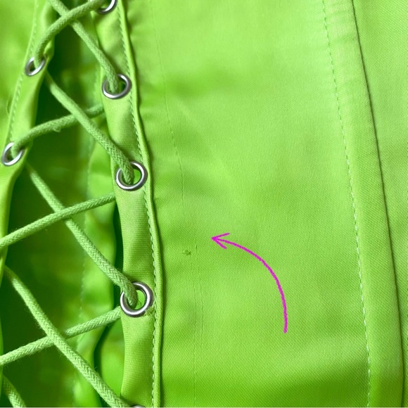 Danielle Guizio satin corset bustier top green - Picture 7 of 11